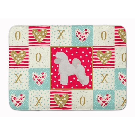 Carolines Treasures 19 x 27 in. Bichon Frise Love Machine Washable Memory Foam Mat CK5813RUG